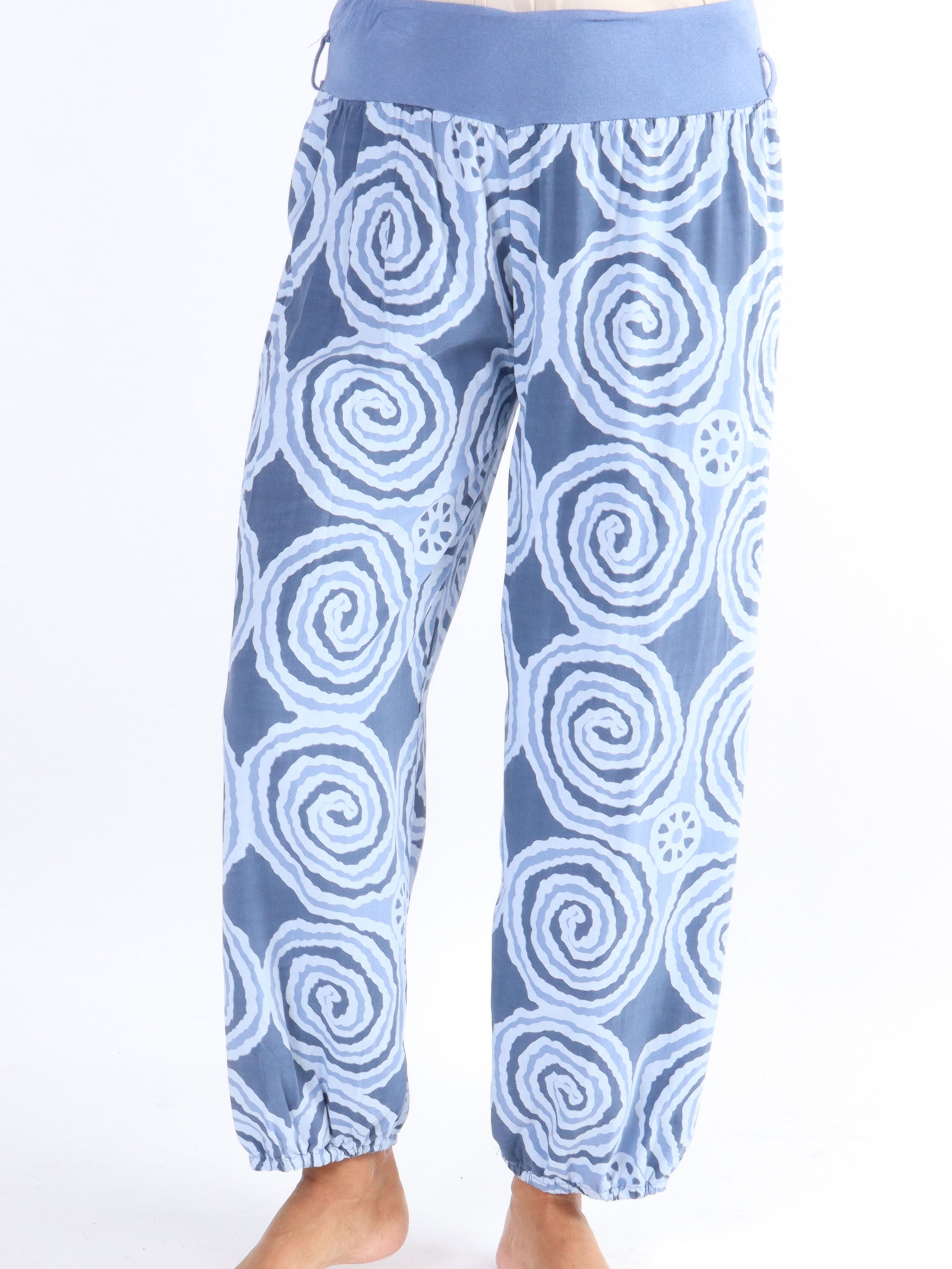 Ninell - Mönstrade haremsbyxor i viskos